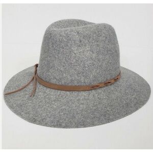 WOMENS MERONA “FELIGHT” 100% WOOL FELT FEDORA STYLE HAT WITH BRAIDED HAT BAND